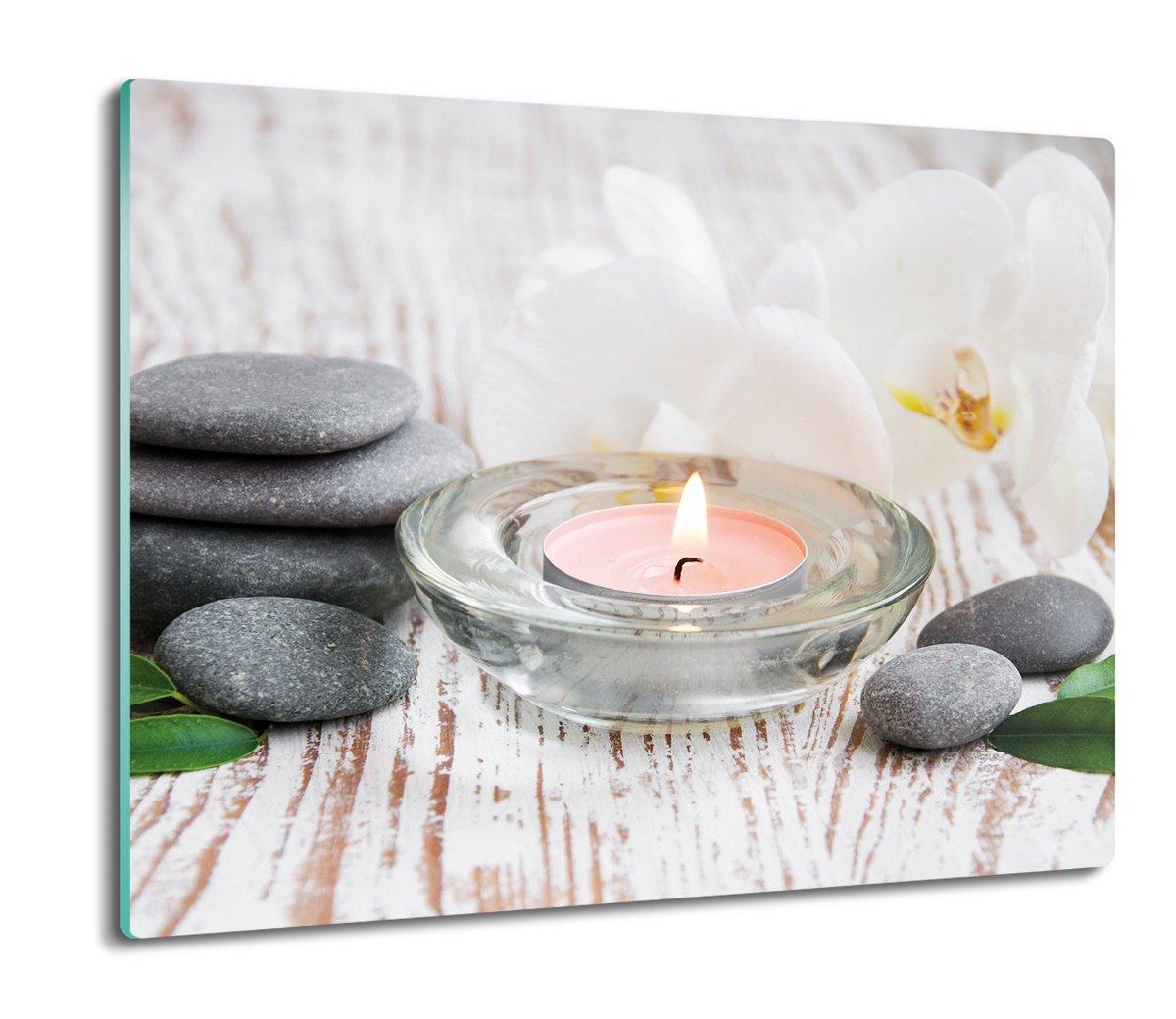 druk ochrona na indukcję Biała orchidea spa 60x52, ArtprintCave