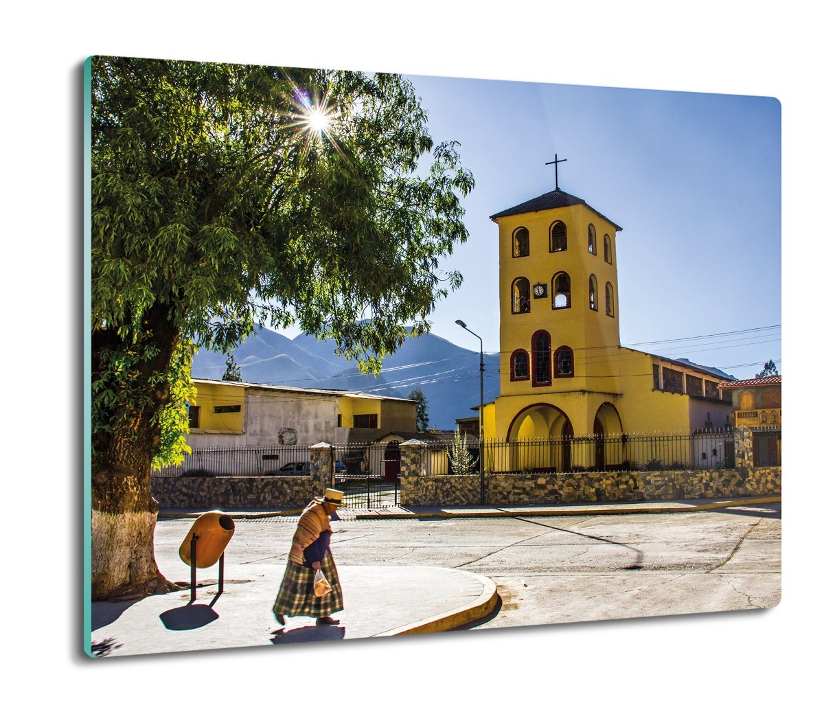 z foto osłonka szklana Miasto kościół rynek 60x52, ArtprintCave