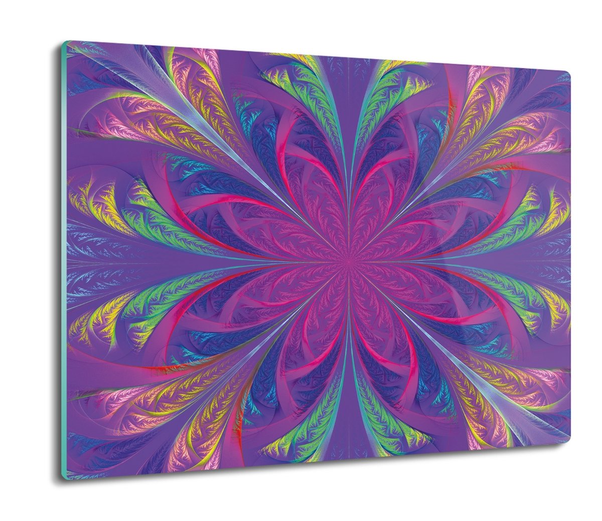 szklana osłona kuchenna Piękny fraktal kwiat 60x52, ArtprintCave
