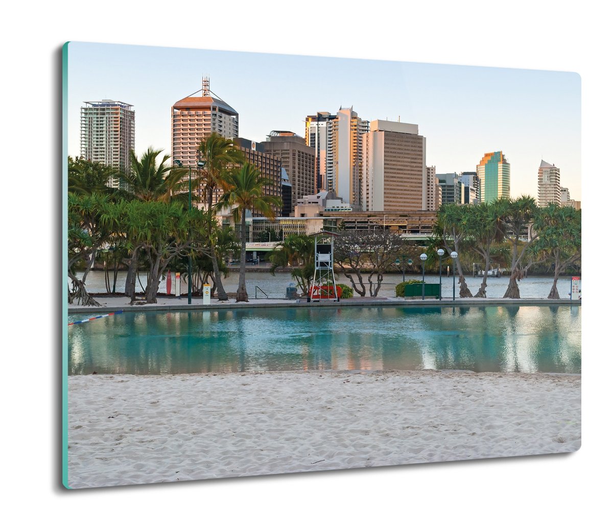 ochrona na indukcję Wieżowce plaża palmy 60x52, ArtprintCave