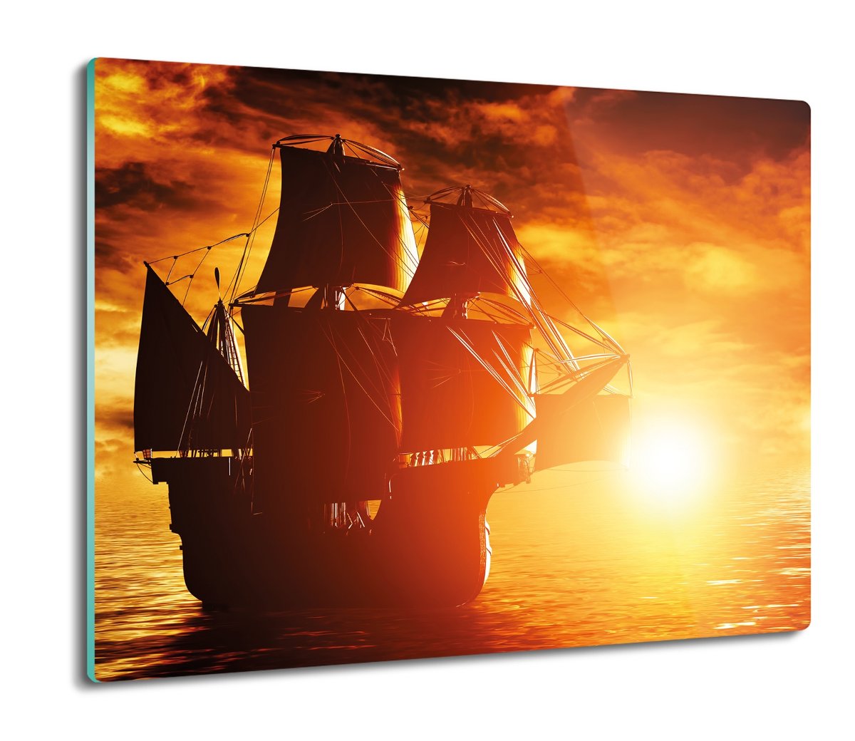 szklana osłona kuchenna Statek żagle niebo 60x52, ArtprintCave