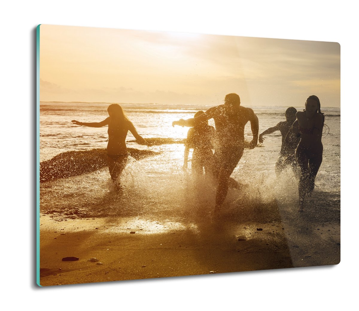 szklana osłona kuchenna Plaża ocean ludzie 60x52, ArtprintCave