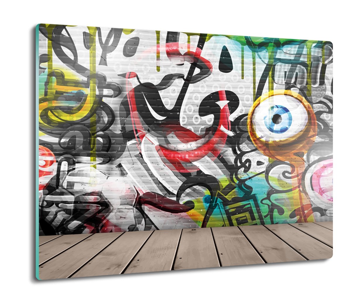 osłona do kuchenki Graffiti mur oko tekst 60x52, ArtprintCave
