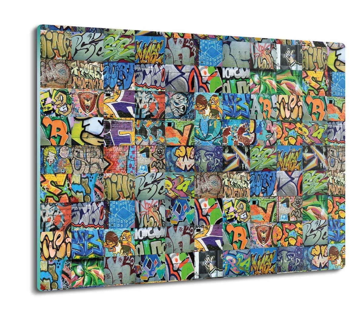 osłona płyty kuchennej Kolaż graffiti mur 60x52, ArtprintCave