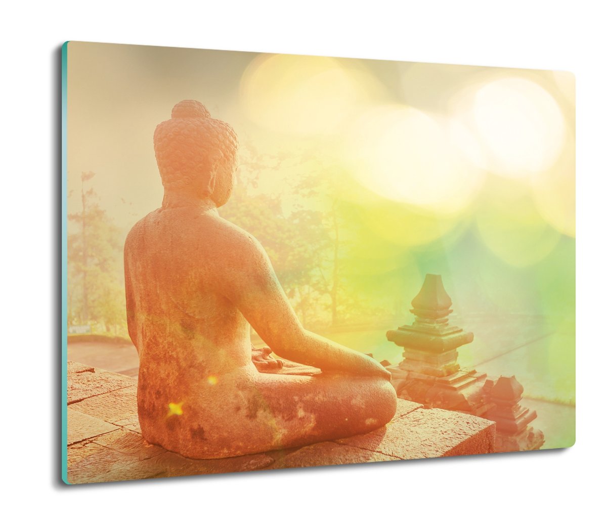 z grafiką deska splashback druk Budda posąg 60x52, ArtprintCave