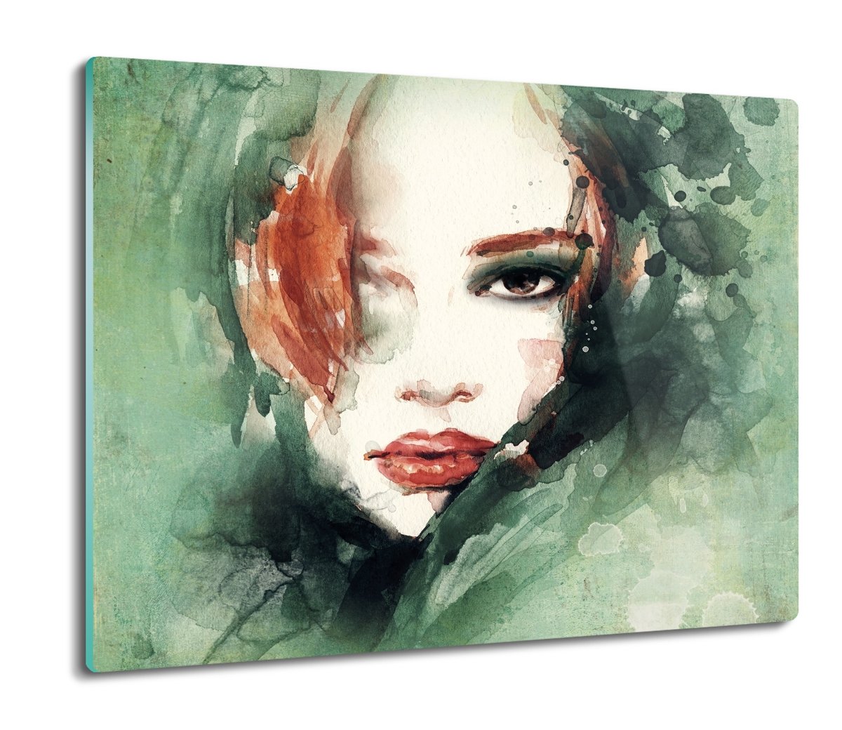osłona na indukcję szklana Potret kobieta 60x52, ArtprintCave