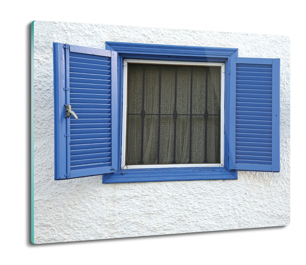 szklana splashback druk Okno krata okiennice 60x52, ArtprintCave