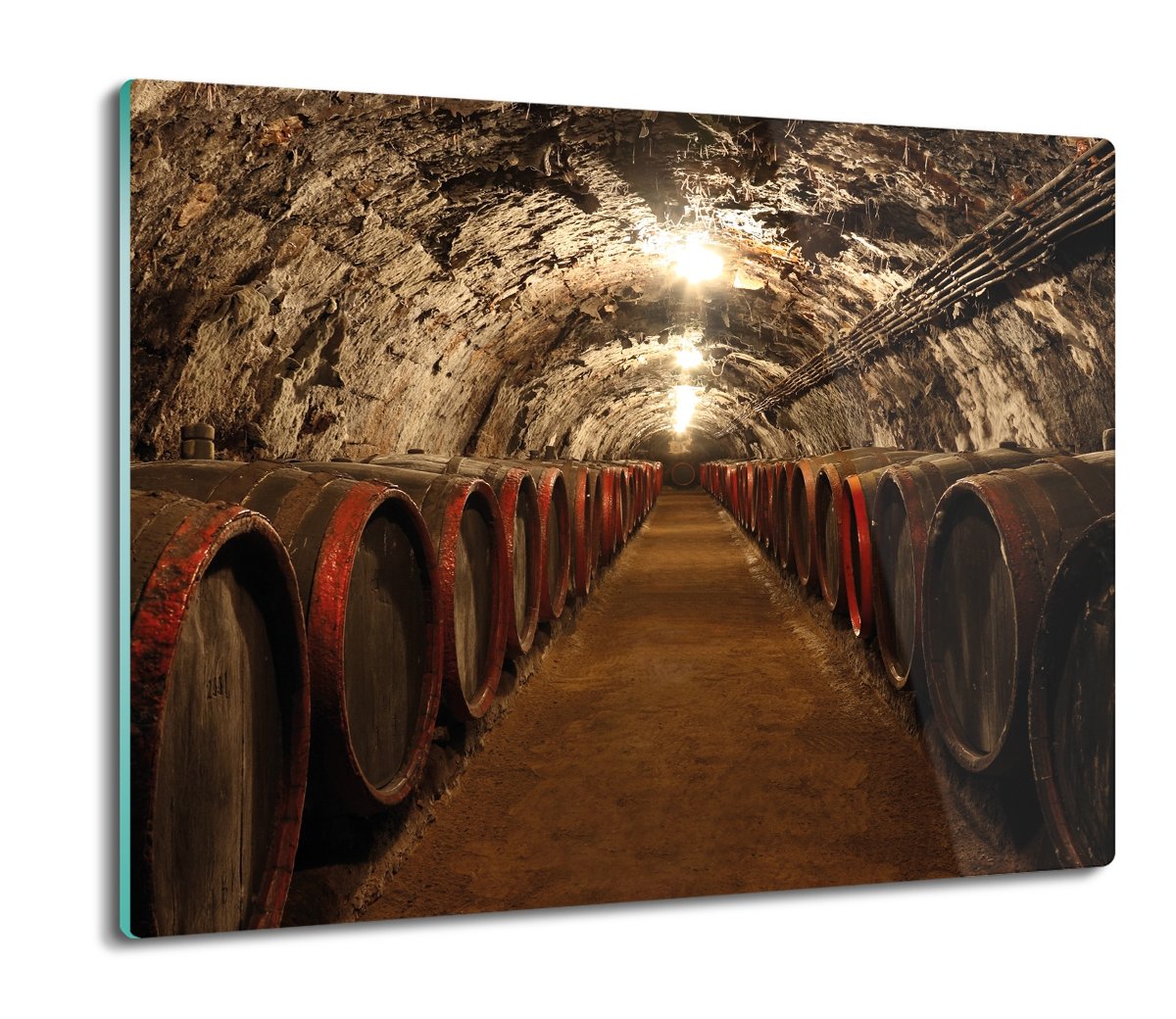 osłonka kuchenna szklana Piwnica wino beczki 60x52, ArtprintCave