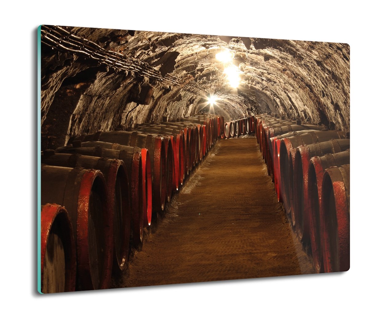 deska splashback druk Piwnica wino beczki 60x52, ArtprintCave