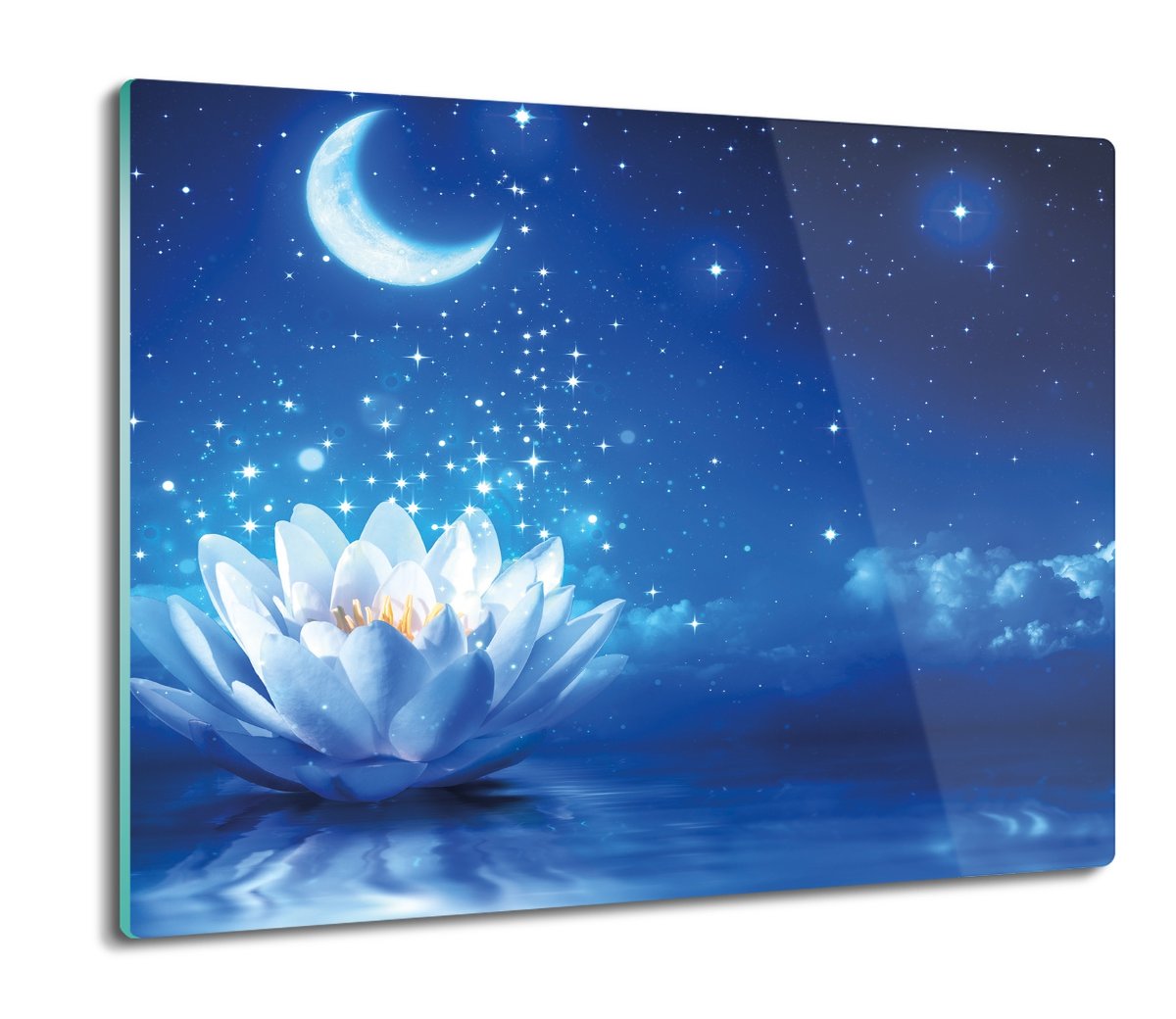 deska splashback z grafiką Kwiat księżyc noc 60x52, ArtprintCave
