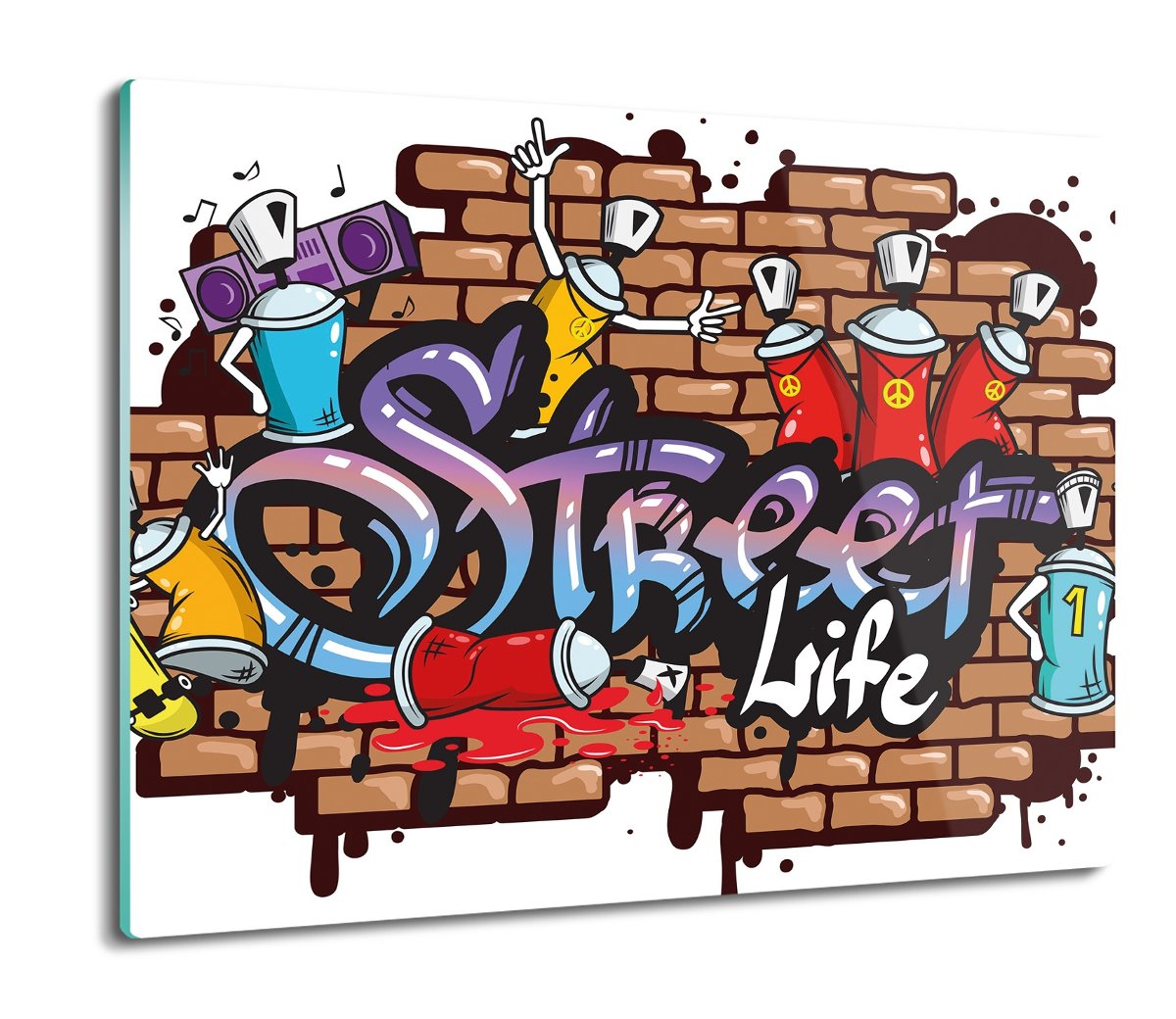 osłona płyty kuchennej Graffiti street life 60x52, ArtprintCave
