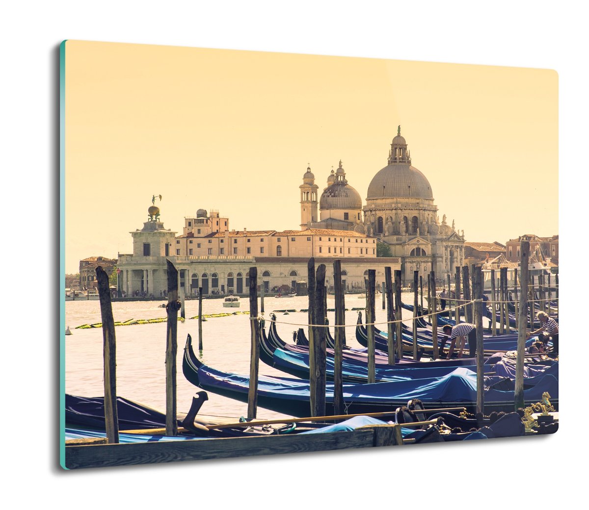 druk szklana osłona kuchenna Gondole rzeka 60x52, ArtprintCave