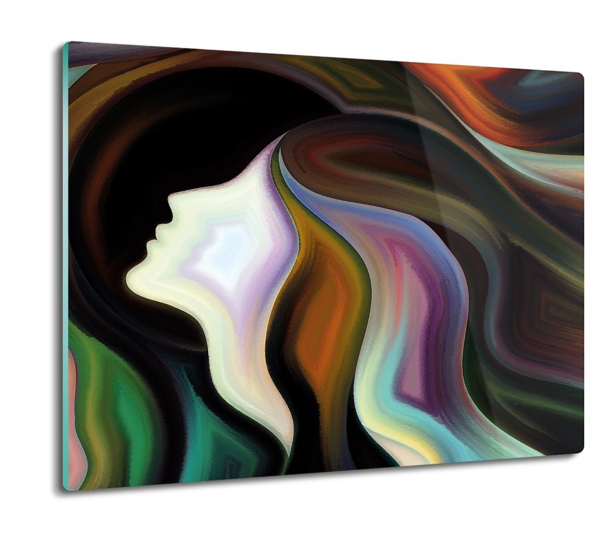 osłonka kuchenna szklana Abstrakcja twarz 60x52, ArtprintCave