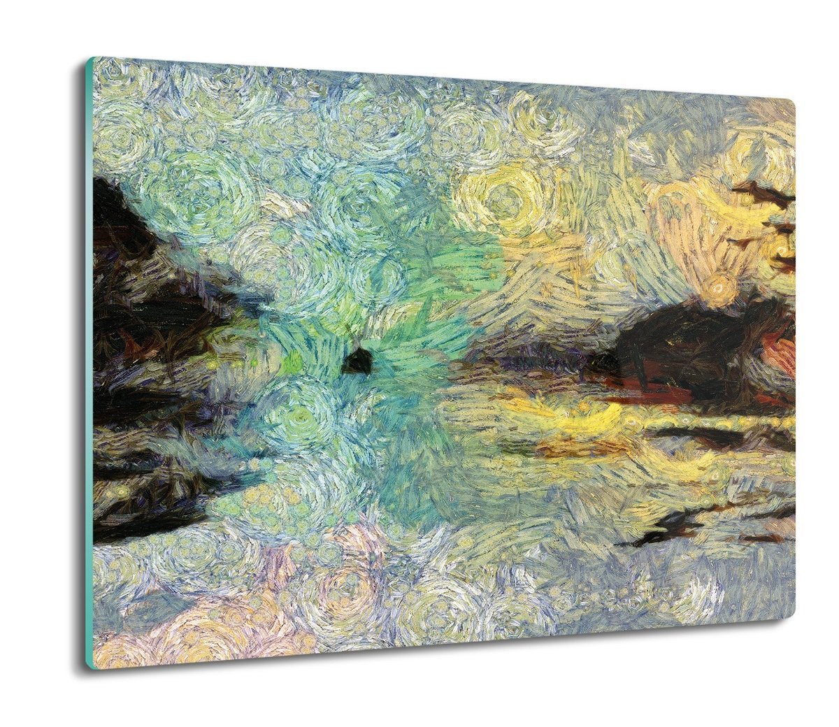 szklana osłona splashback Abstrakcja pejzaż 60x52, ArtprintCave