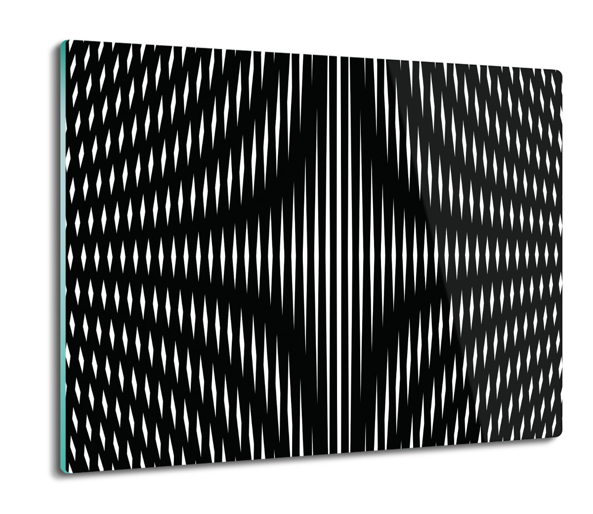 ze szkła osłonka kuchenna Pasy czarno białe 60x52, ArtprintCave