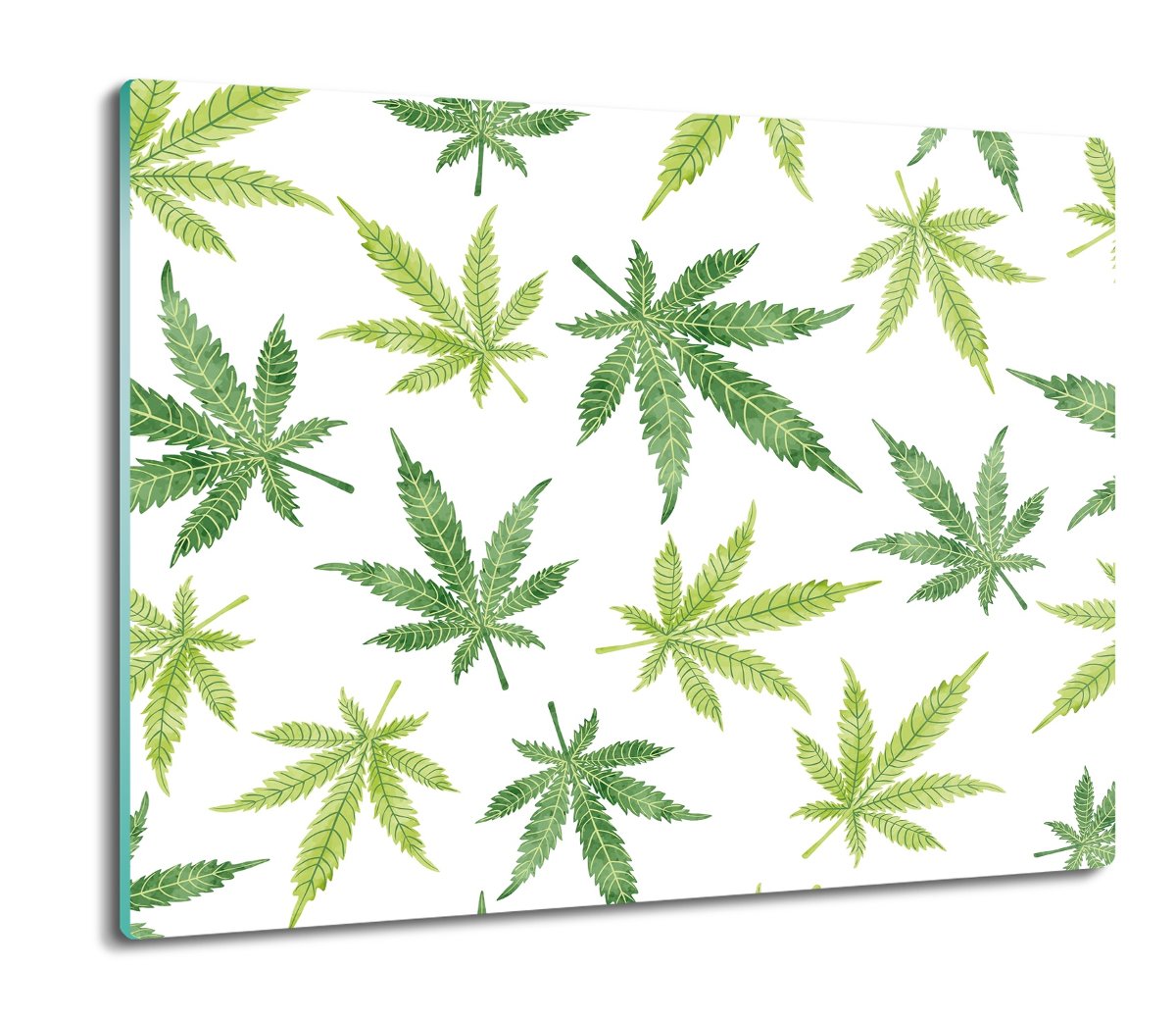 szklana osłona kuchenna Liście marihuana 60x52, ArtprintCave