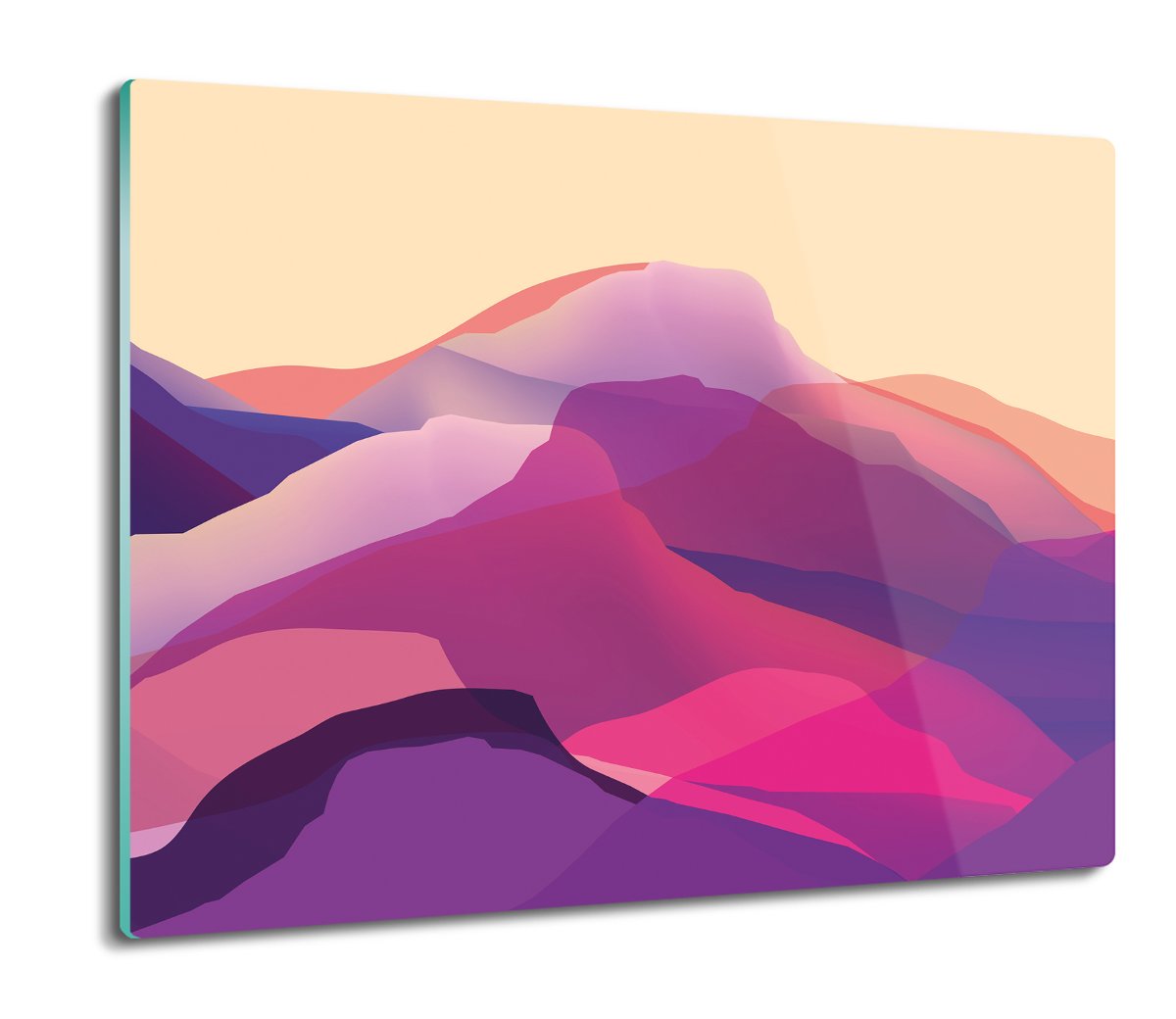 z grafiką splashback szklana Kolorowe góry 60x52, ArtprintCave