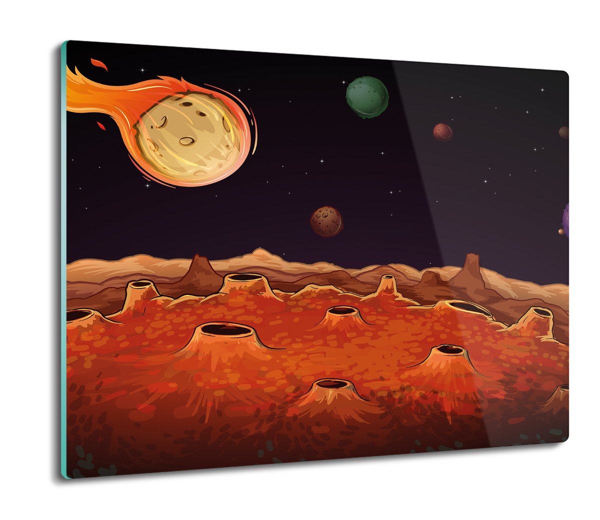 z nadrukiem osłonka Kometa kosmos krater 60x52, ArtprintCave