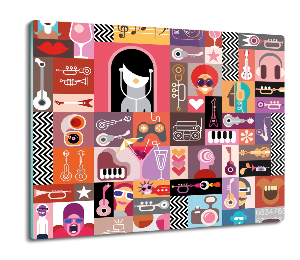 osłona do kuchenki druk Kolaż ludzie muzyka 60x52, ArtprintCave