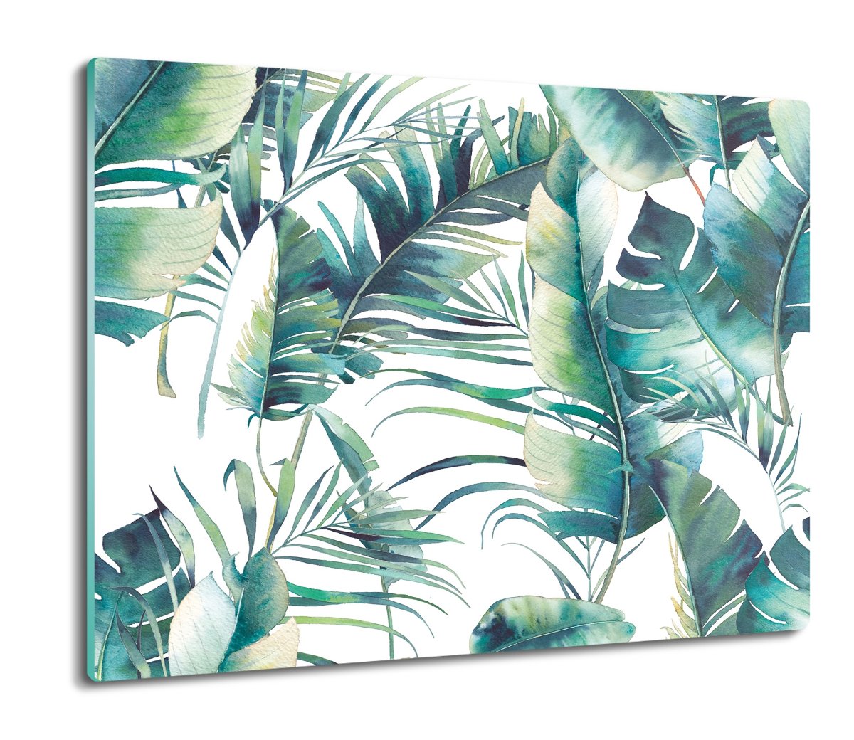 deska splashback ze szkła Liście akwarela 60x52, ArtprintCave
