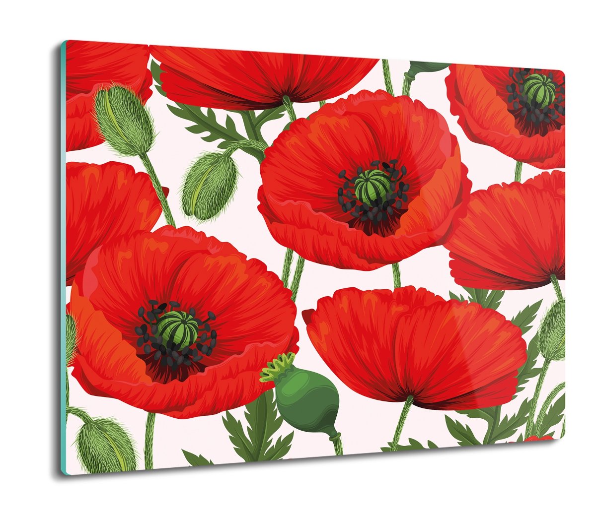 ochrona na indukcję druk Kwiaty maki wzór 60x52, ArtprintCave