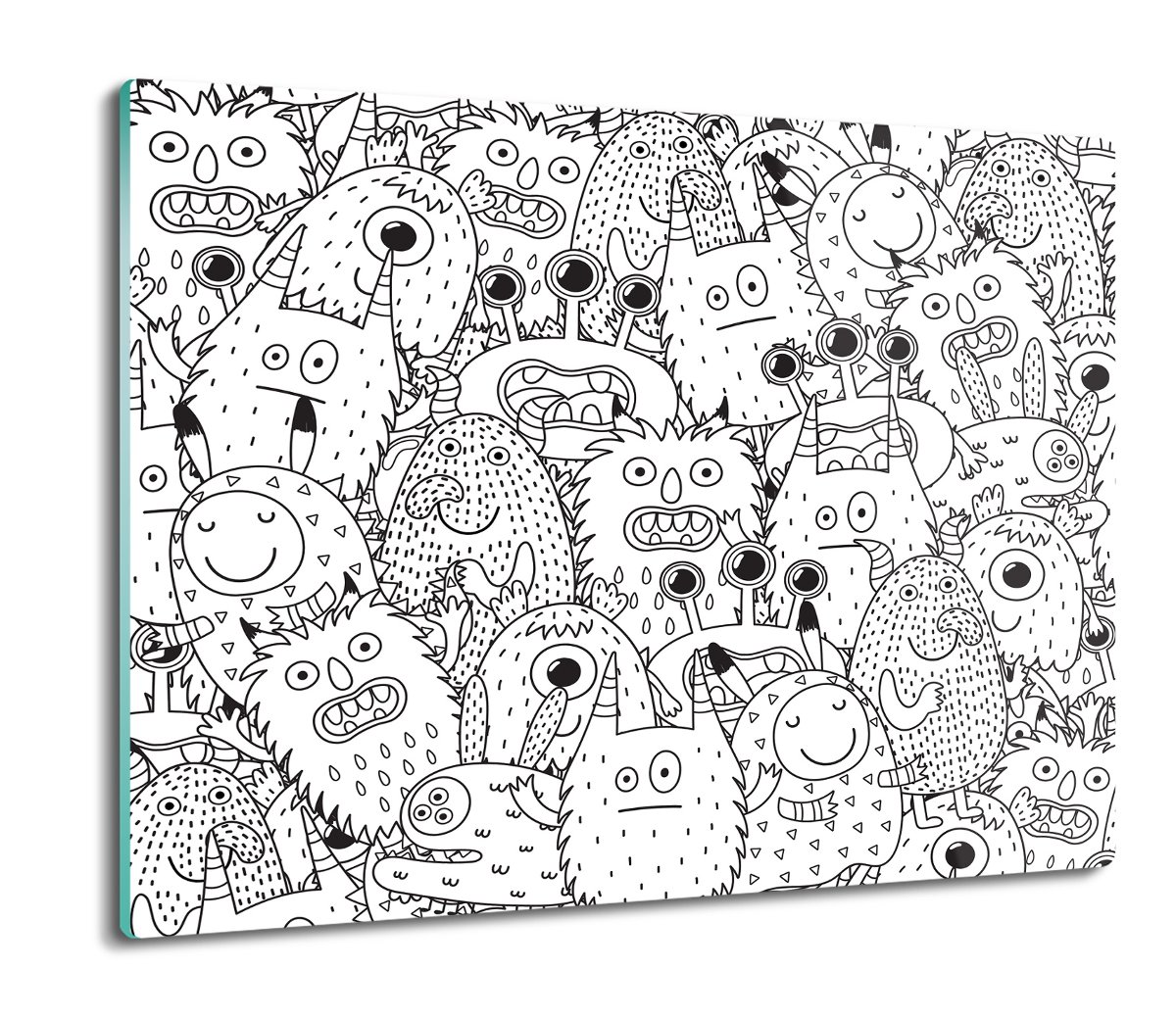 osłona płyty kuchennej Potwory miny bajka 60x52, ArtprintCave