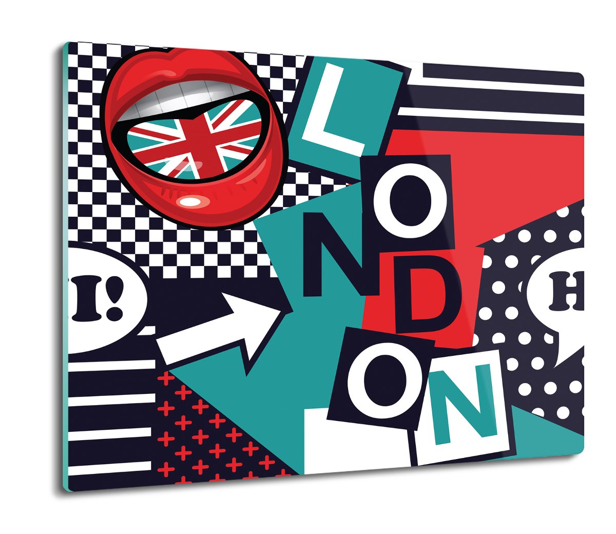 osłona płyty kuchennej Napis Londyn pop art 60x52, ArtprintCave