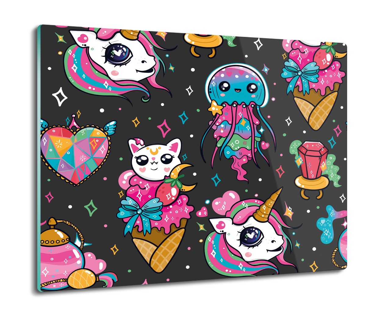 z foto osłonka ze szkła Serce diament bajka 60x52, ArtprintCave