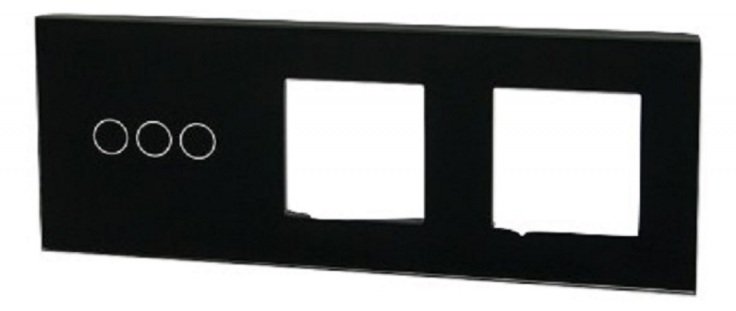LEDart Touchme Panel Potrójny moduł Czarny Q