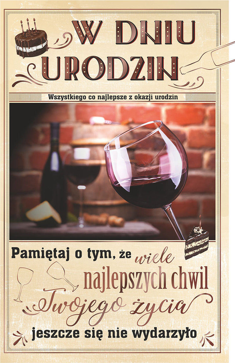 AB Card AB Card Karnet Urodziny U62 wszystkiego co najlepsze ABCA0085