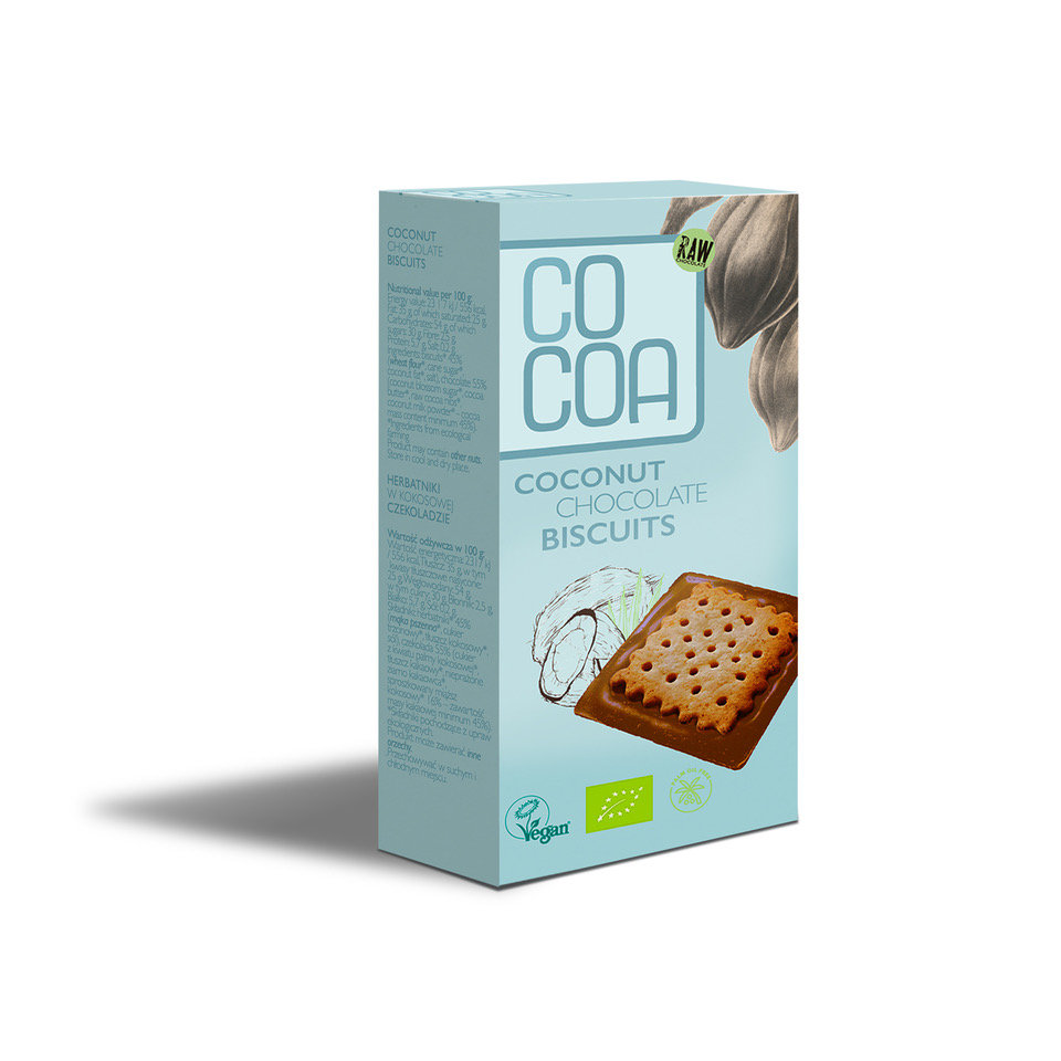 COCOA HERBATNIKI Z CZEKOLADĄ KOKOSOWĄ BIO 95 g - COCOA BP-5902565213657