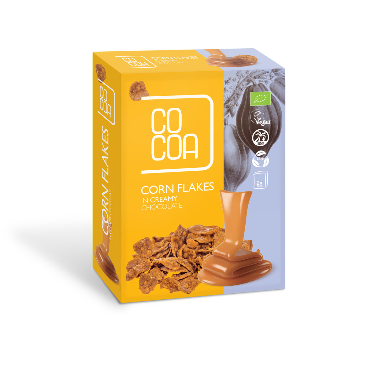 COCOA (czekolady i bakalie w surowej cze PŁATKI KUKURYDZIANE W CZEKOLADZIE CREAMY BIO (2 x 100 g) 200 g - COCOA