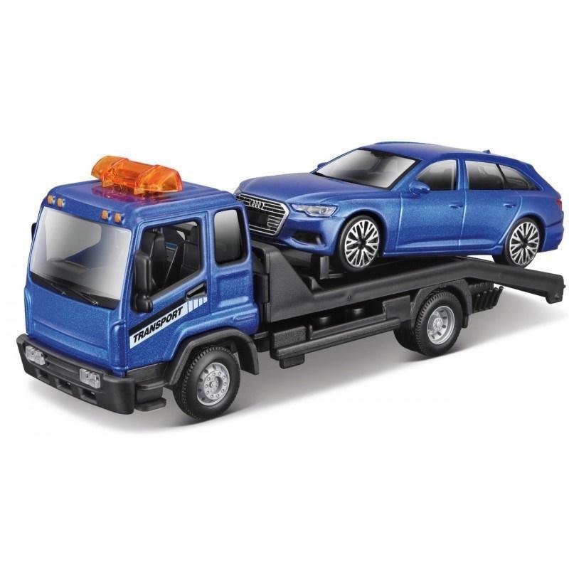 Bburago Str. Fire Tow Truck W Audi A6 Avant 1:43