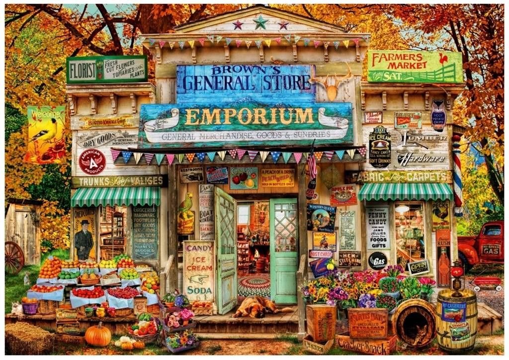 Bluebird Puzzle 1000 elementów. Sklep farmera, Aimee Stewart