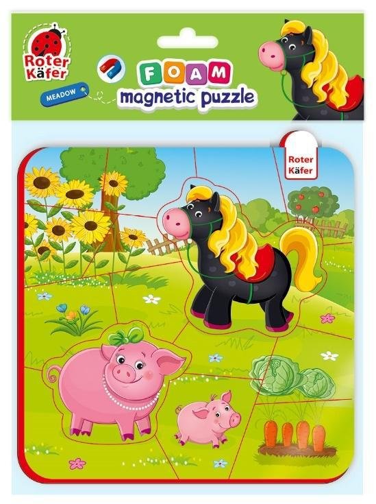 Roter Kafer Piankowe puzzle magnetyczne. Koń i świnki