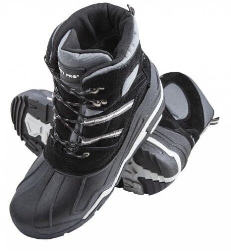 LAHTI PRO Śniegowce Zamszowe/Oxford CZARNO-SZARE 41/42 L3080542 28110