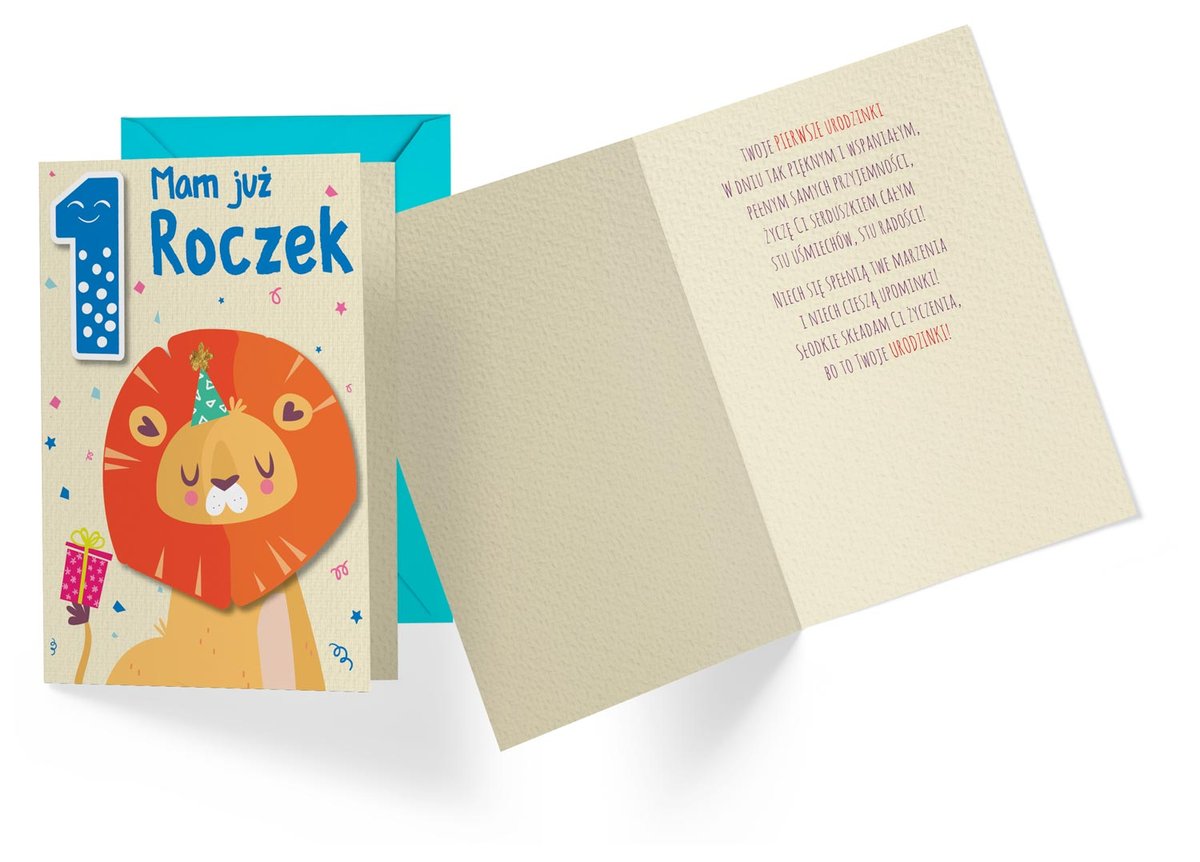 KUKARTKA KUKARTKA Karnet B6 DK-856 Roczek lew 448226