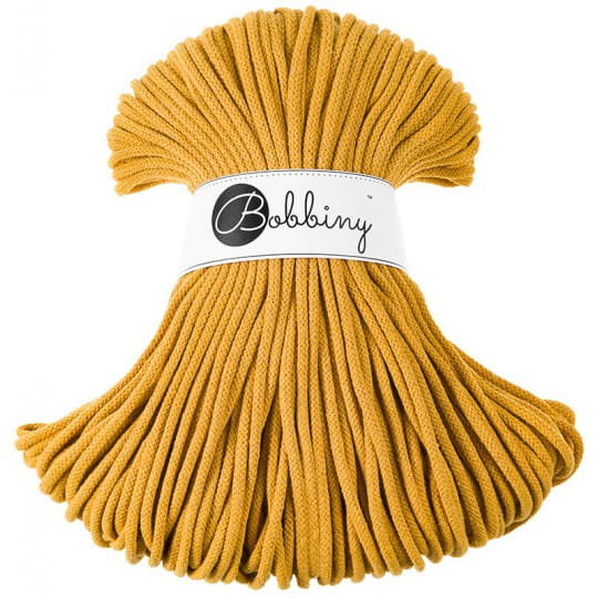 Sznurek pleciony bawełniany Bobbiny Premium / Musztarda / Mustard / 5mm / 100m
