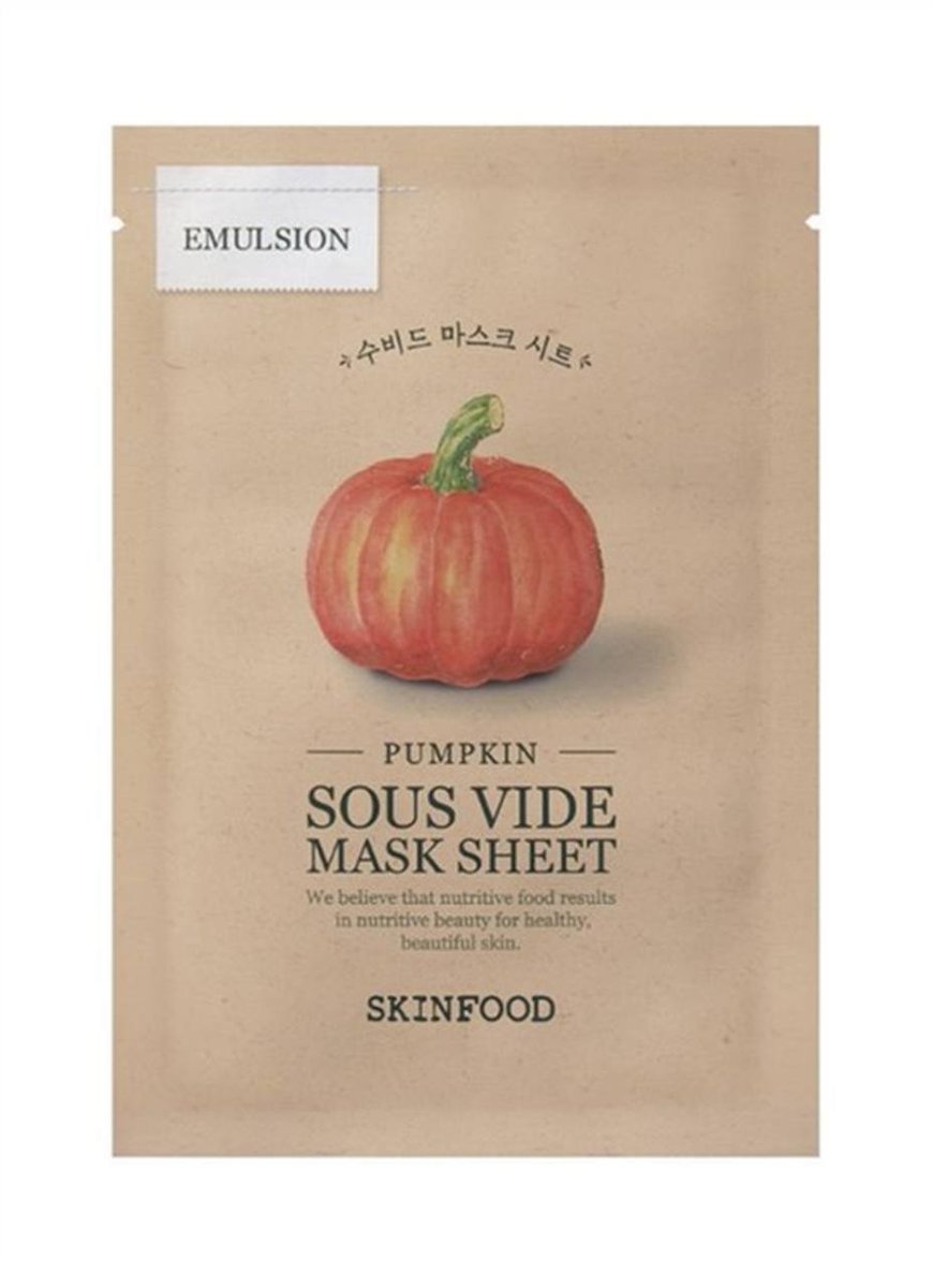 SKINFOOD Pumpkin Sous Vide Mask Sheet ujędrniająco-wygładzająca maseczka w płachcie 20g