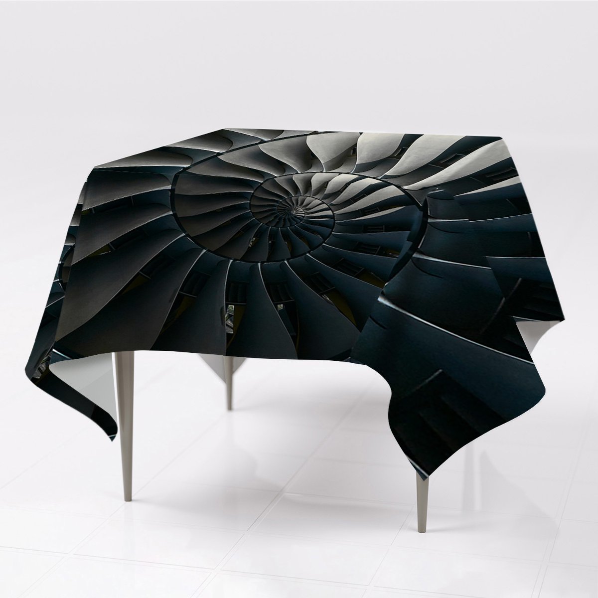 Prostokątny różne obrusy kolory Schody ze wzorem, Fabricsy, 150x150 cm