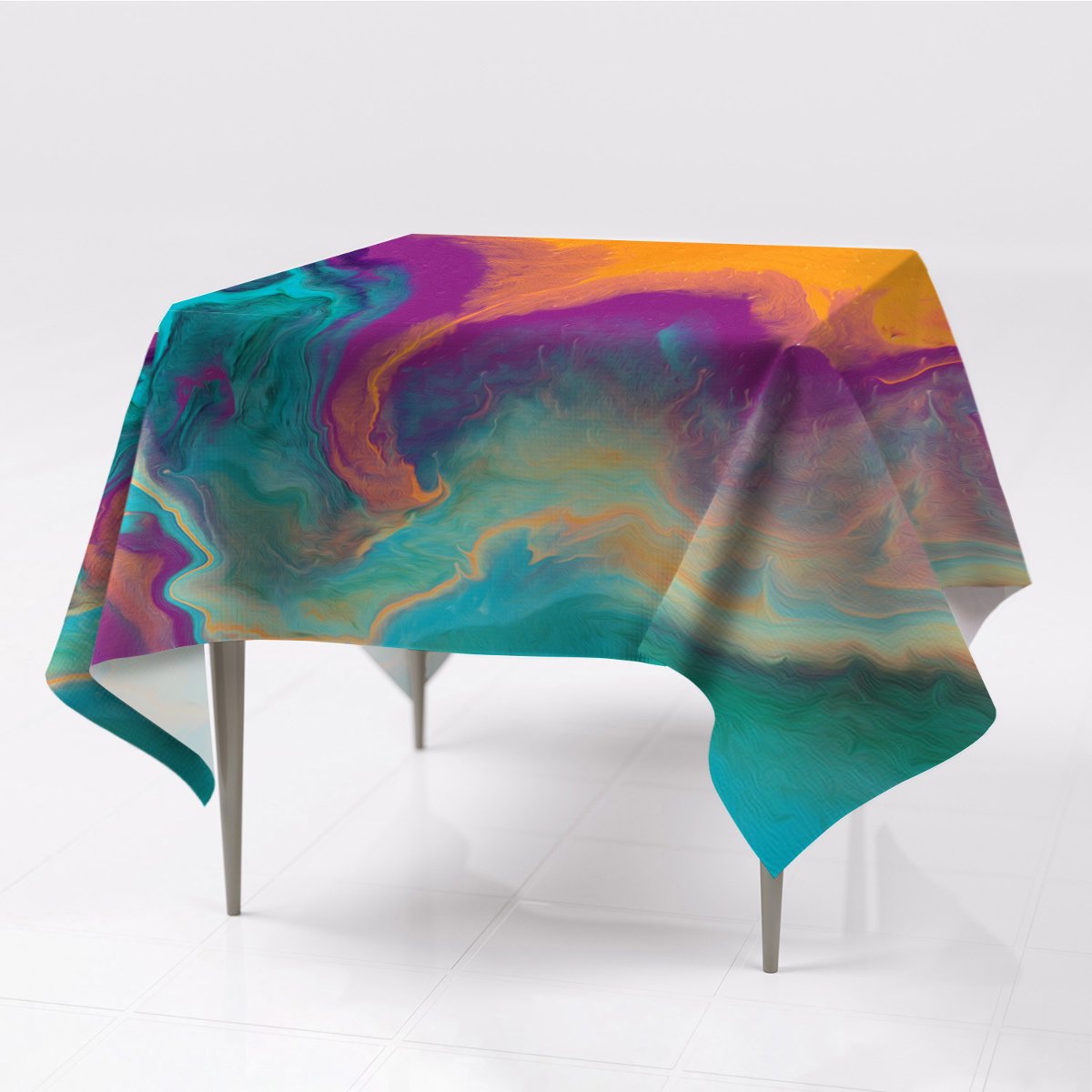 Do wnętrz gładkie obrusy Kolorowe wzory nadruk eko, Fabricsy, 150x150 cm