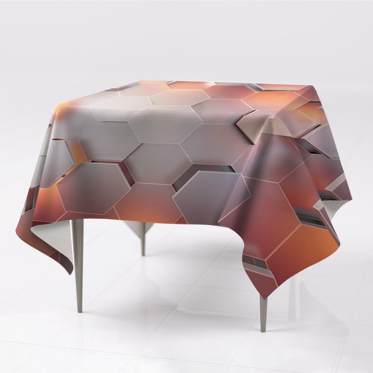 Do wnętrz obrusy na stół Abstrakcja heksy 150x150, Fabricsy