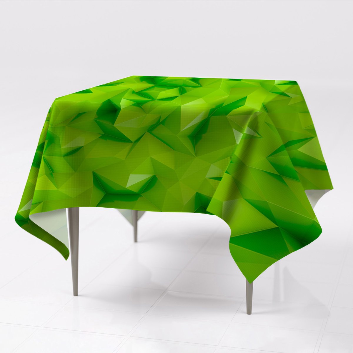 Kolorowe obrusy na stół 150x150 Abstrakcja zieleń, Fabricsy