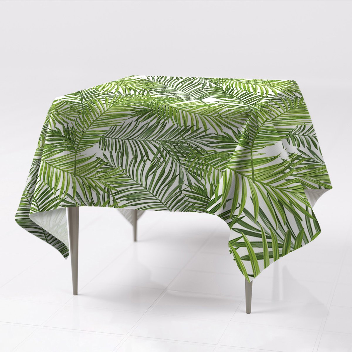 Do kuchni obrus na stół kolory Liście palmowy eko, Fabricsy, 150x150 cm