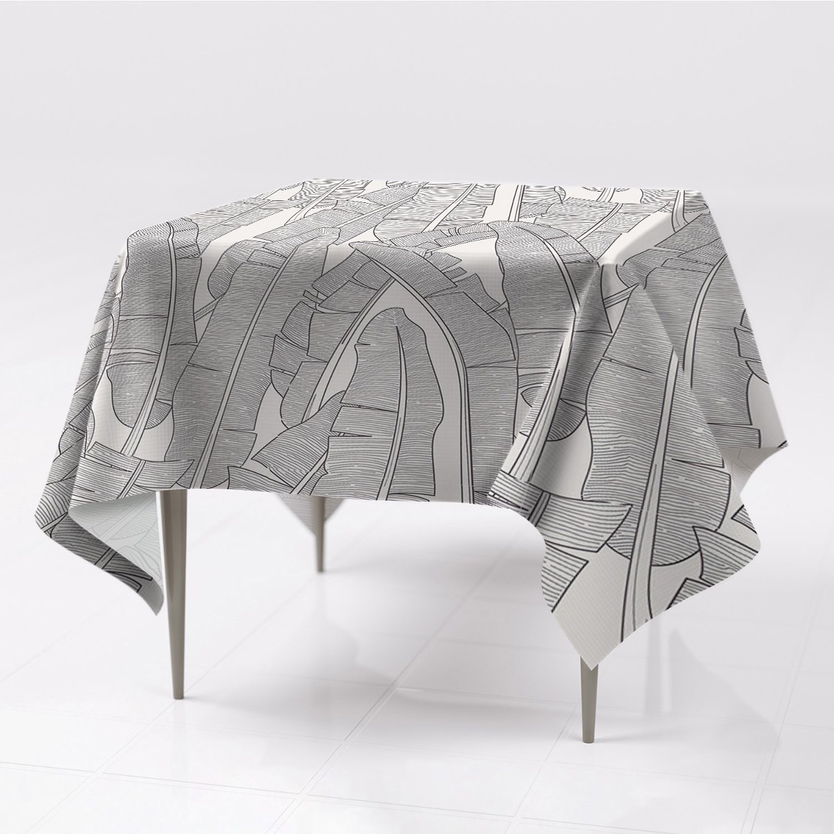 Gładkie obrusy kolory do kuchni Liście bananowca, Fabricsy, 150x150 cm