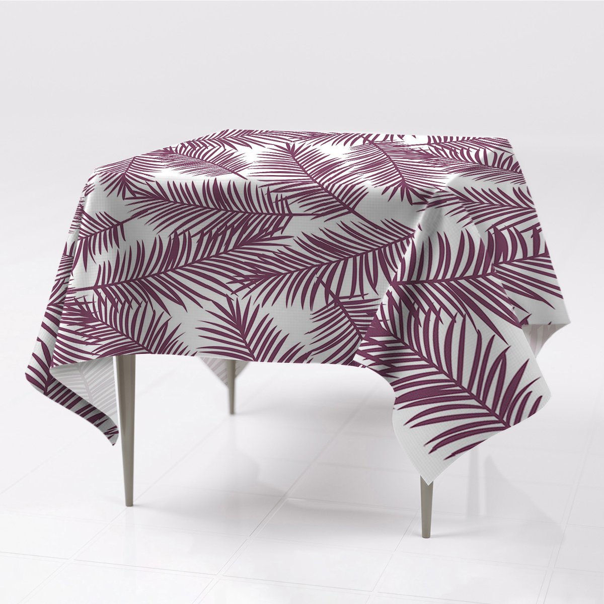 Grafika gładki obrus kolory Purpurowe liście eco, Fabricsy, 150x150 cm