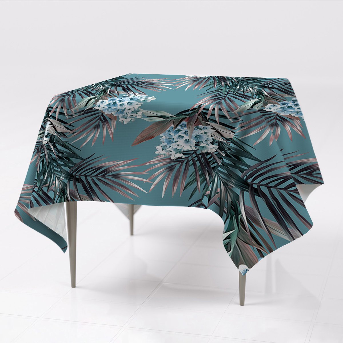 Do salonu obrus na stół Obraz liście tkanina eco, Fabricsy, 150x150 cm