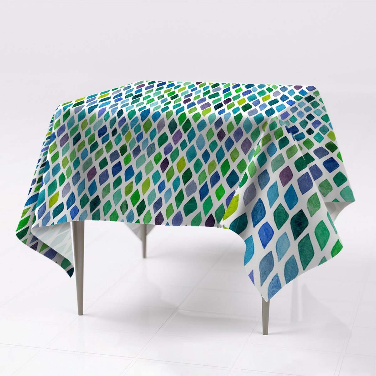Do wnętrz obrus na stół Kolorowe wzory ze wzorem, Fabricsy, 150x150 cm