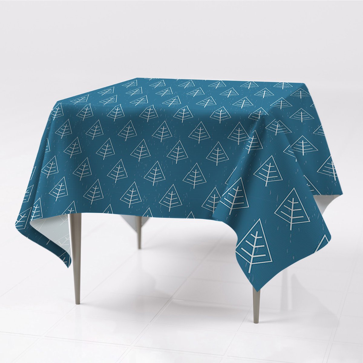Do wnętrz kolorowy obrus na stół Błękitny las eco, Fabricsy, 150x150 cm
