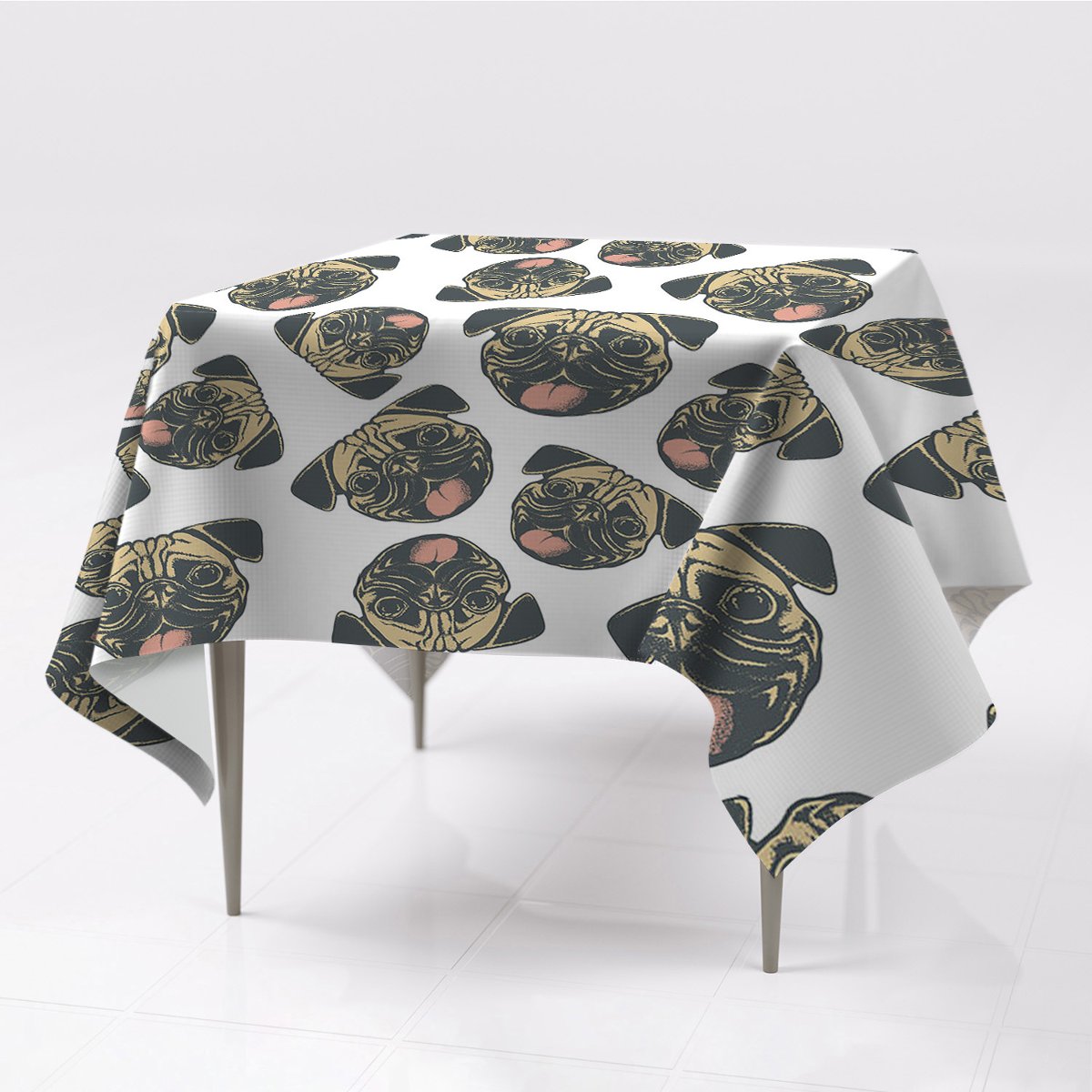 Do salonu obrusy na stół Mopsy prostokątny 150x150, Fabricsy